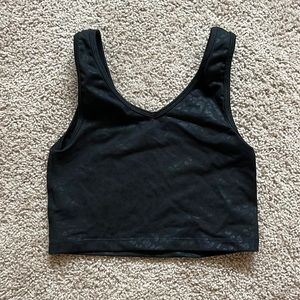 Black Leopard Beyond Yoga Cropped Tank